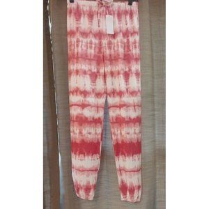 Nwt Girls Jenna Tie Dye Maroon/White Soft Stretchy Jogger Pants Size 12